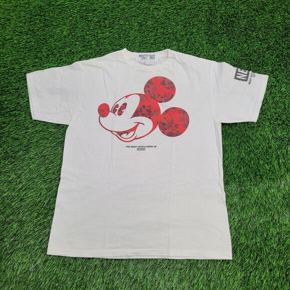 Disney Mickey-Mouse Shirt Womens Medium 19x25 NEFF White - Picture 1 of 13